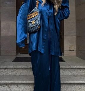 Ensemble Satiné Bleu