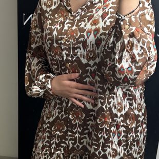 Ensemble Myra marron et blanc